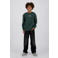 Raizzed rechtvallende sweater met logo - donkergroen