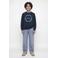 JACK & JONES JUNIOR sweater met tekst - donkerblauw