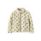 LIL' ATELIER MINI teddy jas met borduursels en print - ecru
