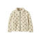 LIL' ATELIER MINI teddy jas met borduursels en print - ecru