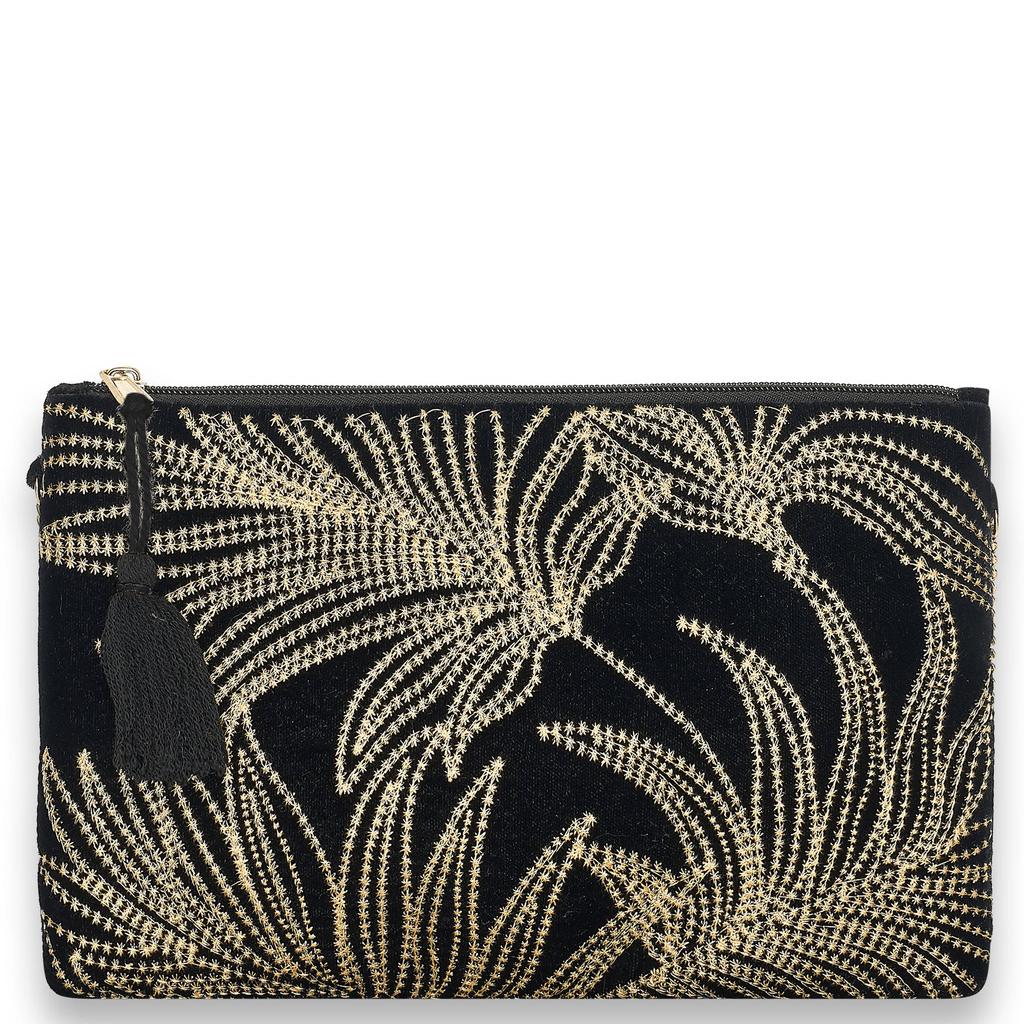 Bulaggi clutch Leaves zwart