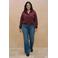 VERO MODA CURVE jas Plus Size - donkerrood