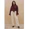 VERO MODA CURVE viscose blouse Plus Size - donkerrood