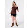 MS Mode rechtvallend off shoulder top Plus Size - bruin