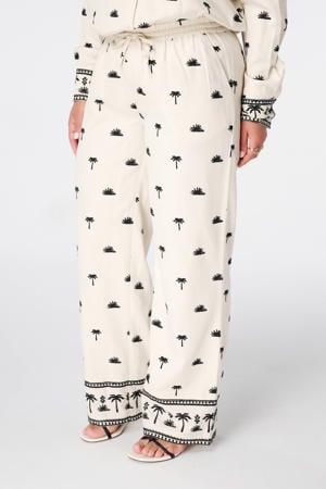 loose fit casual broek Plus Size - ecru