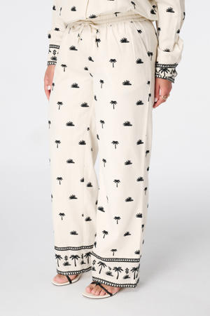loose fit casual broek Plus Size - ecru