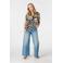 MS Mode T-shirt met V-hals en print Plus Size - zwart