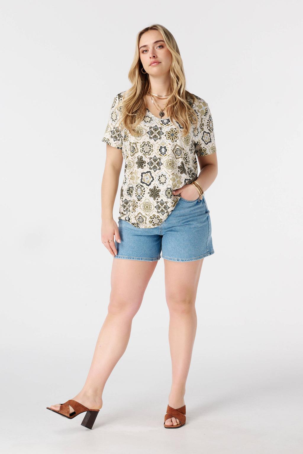 MS Mode T-shirt Plus Size - groen