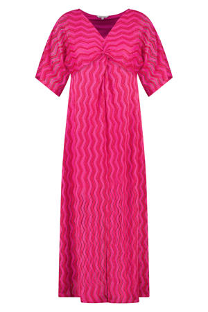 fit & flare maxi zomerjurk Plus Size met print - roze