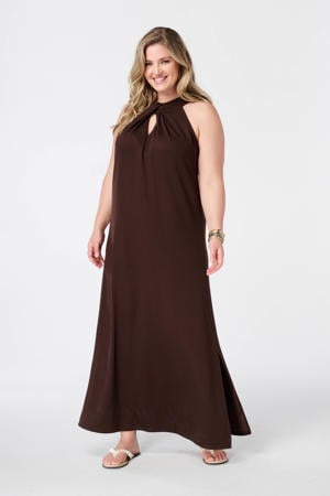 a-line maxi jurk Plus Size - donkerbruin