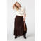 MS Mode kanten uitlopend midi rok Plus Size - bruin
