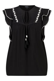 thumbnail: MS Mode top met ruches Plus Size - zwart