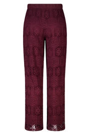 thumbnail: MS Mode wide leg broek Plus Size - donkerrood