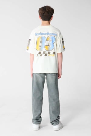T-shirt met backprint - ecru