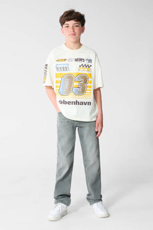 T-shirt met backprint - ecru
