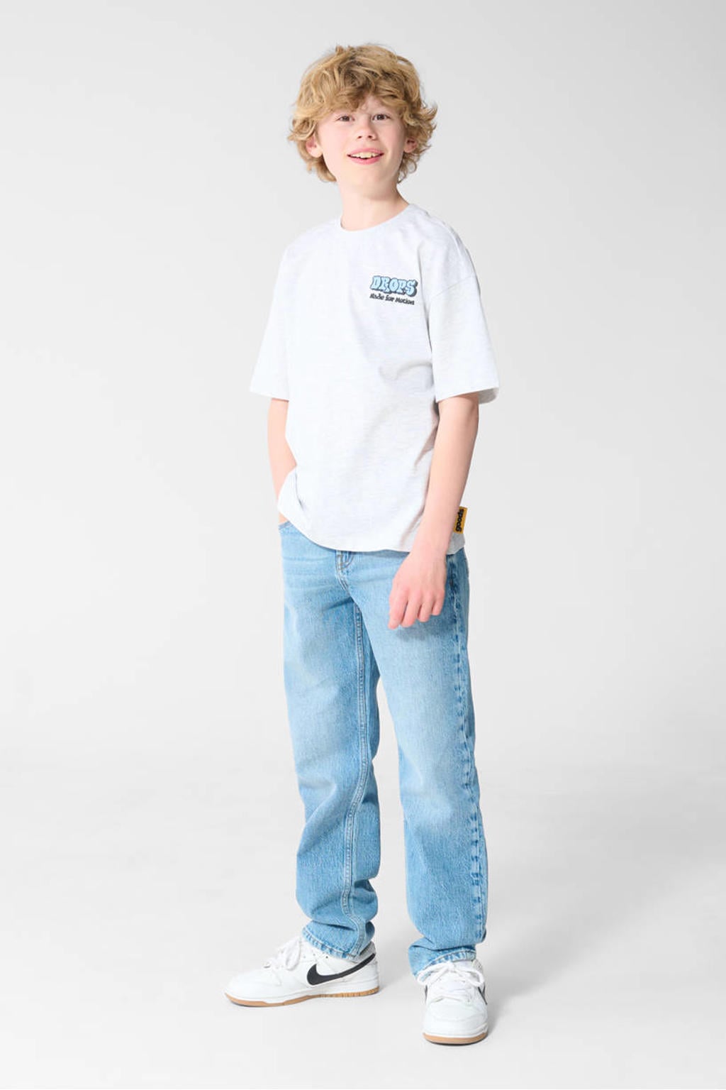 Shoeby T-shirt met backprint - lichtgrijs