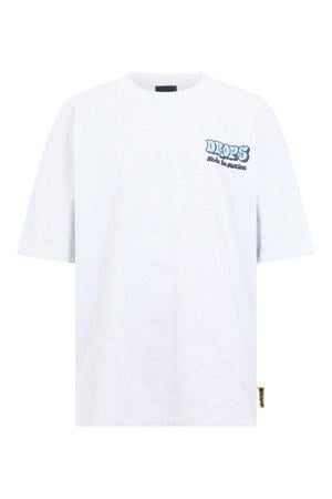 T-shirt met backprint - lichtgrijs