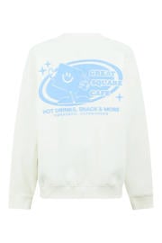 thumbnail: Shoeby sweat sweater met backprint - ecru
