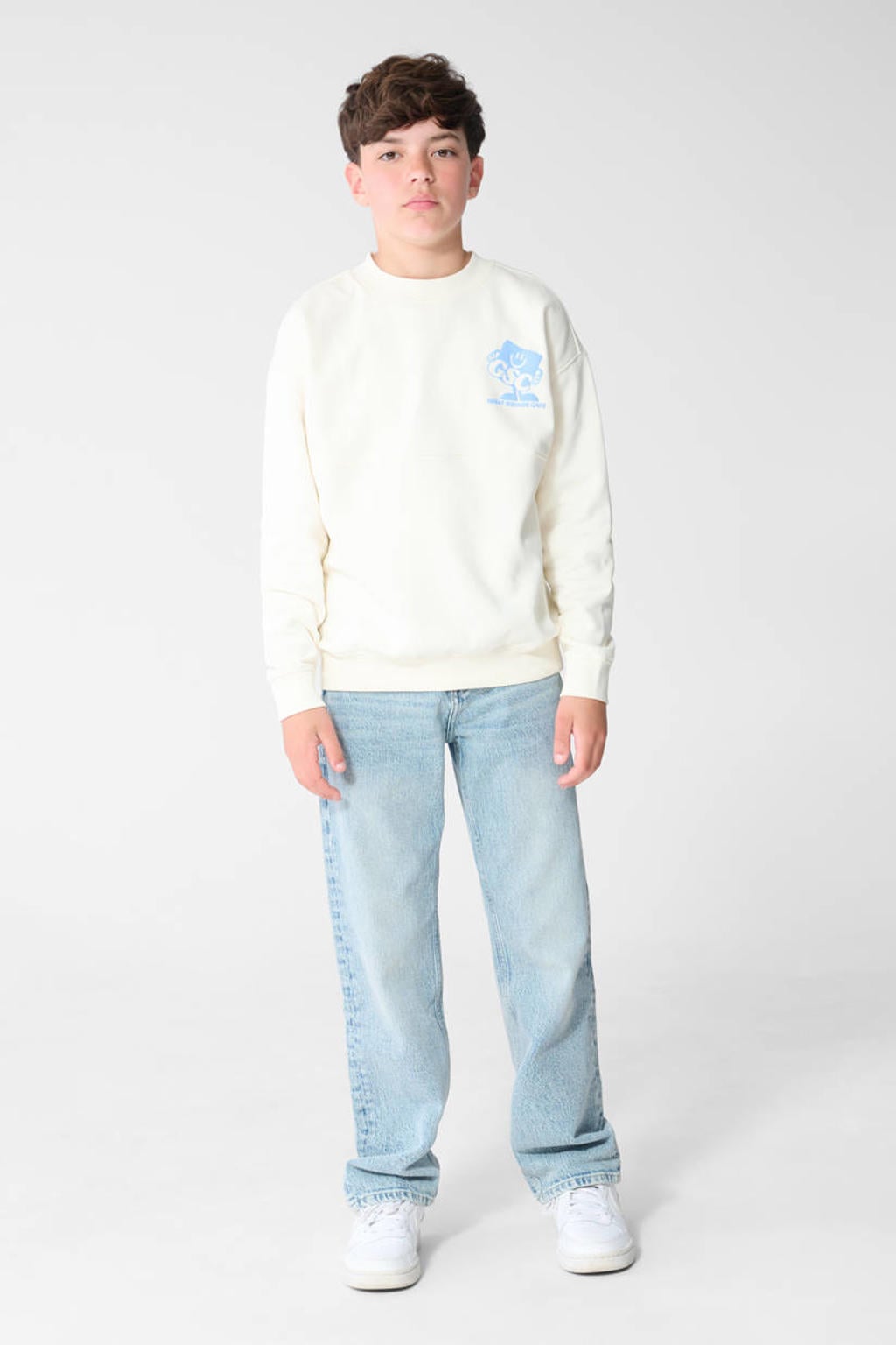 Shoeby sweat sweater met backprint - ecru
