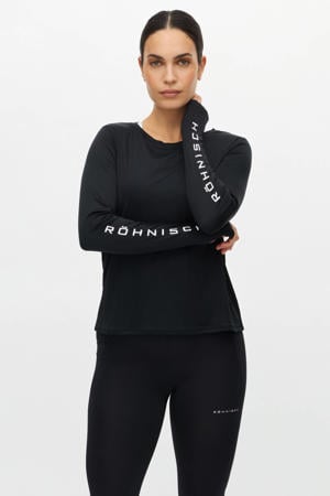 sportshirt met lange mouwen - zwart
