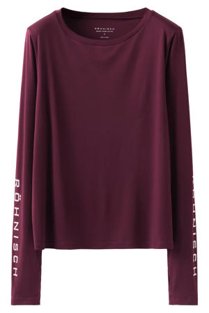 sportshirt met lange mouwen - donkerrood