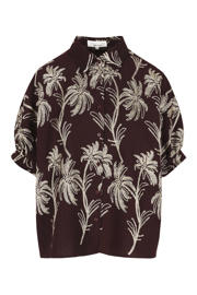 thumbnail: LOLALIZA blouse met borduursels en print - bruin