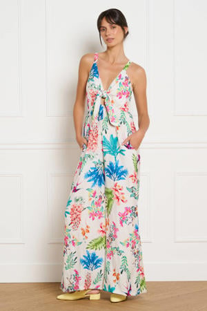 gebloemde jumpsuit - meerkleurig