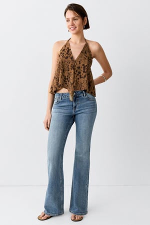 flared jeans - mediumblauw
