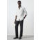 Mango Man slim fit overhemd met krijtstreep en linnen - ecru