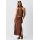 MANGO TEEN midi rok met split en print - bruin