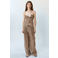 Mango geruite top - bruin