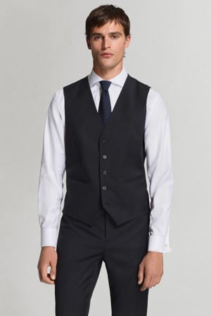 wollen gilet - donkerblauw