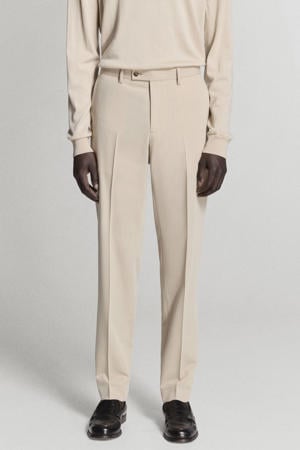 slim fit pantalon - lichtbeige