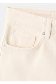 thumbnail: Mango regular waist straight leg denim short - beige