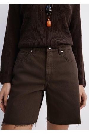 denim straight leg bermuda short - bruin