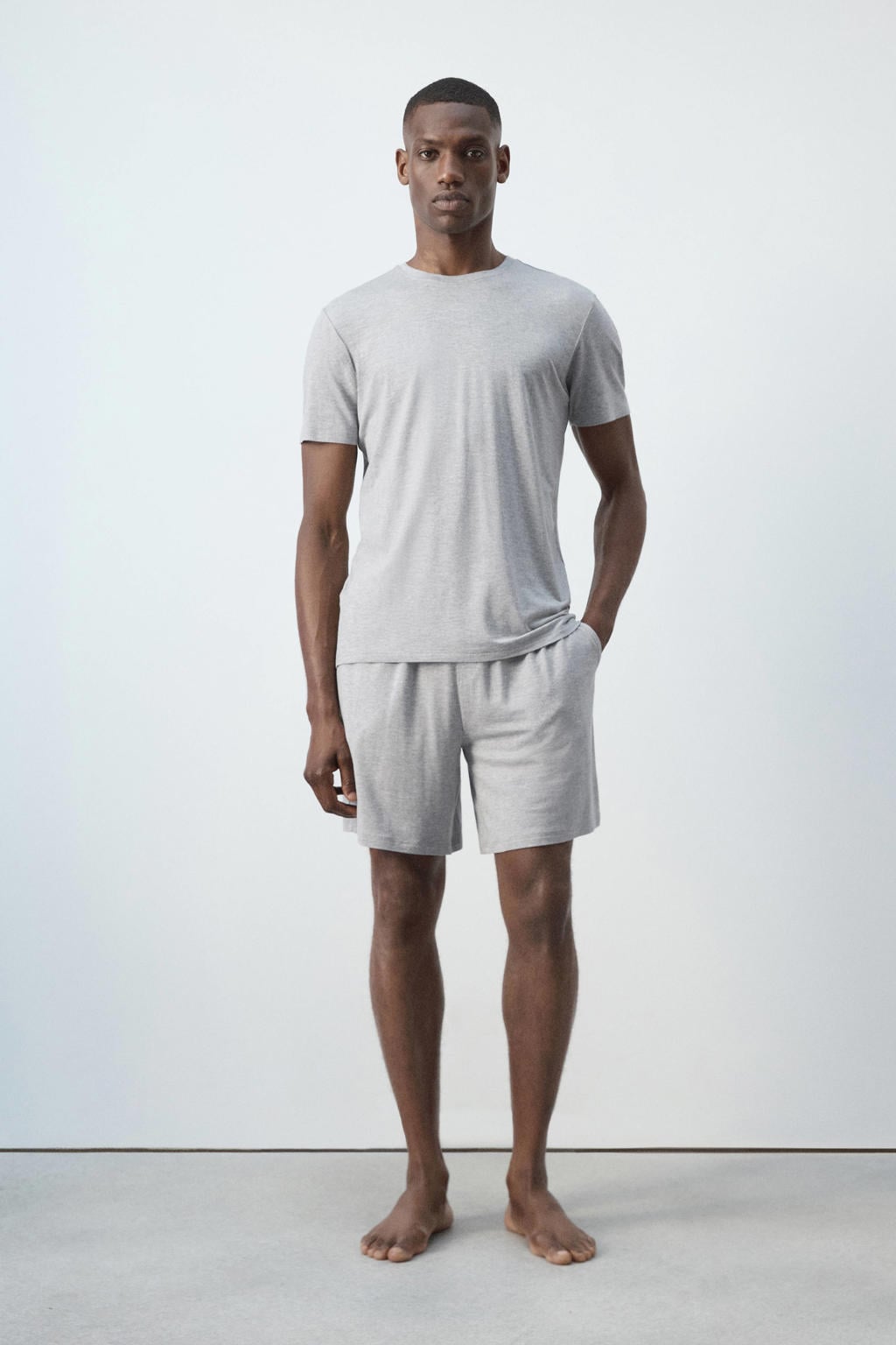 Mango Man shortama - grijs