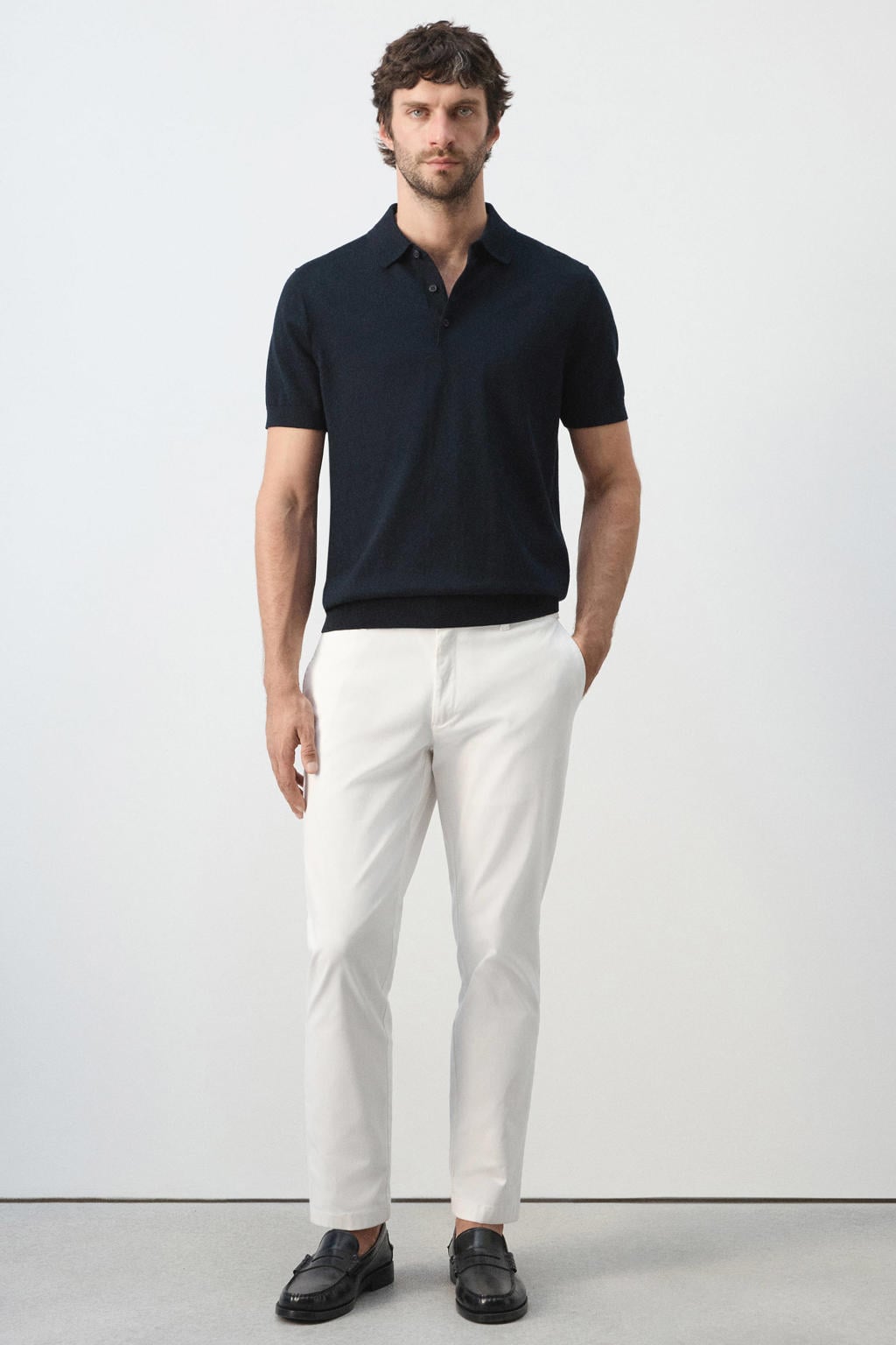 Mango Man slim fit chino - naturel wit
