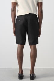 thumbnail: Mango Man linnen slim fit chino short - zwart