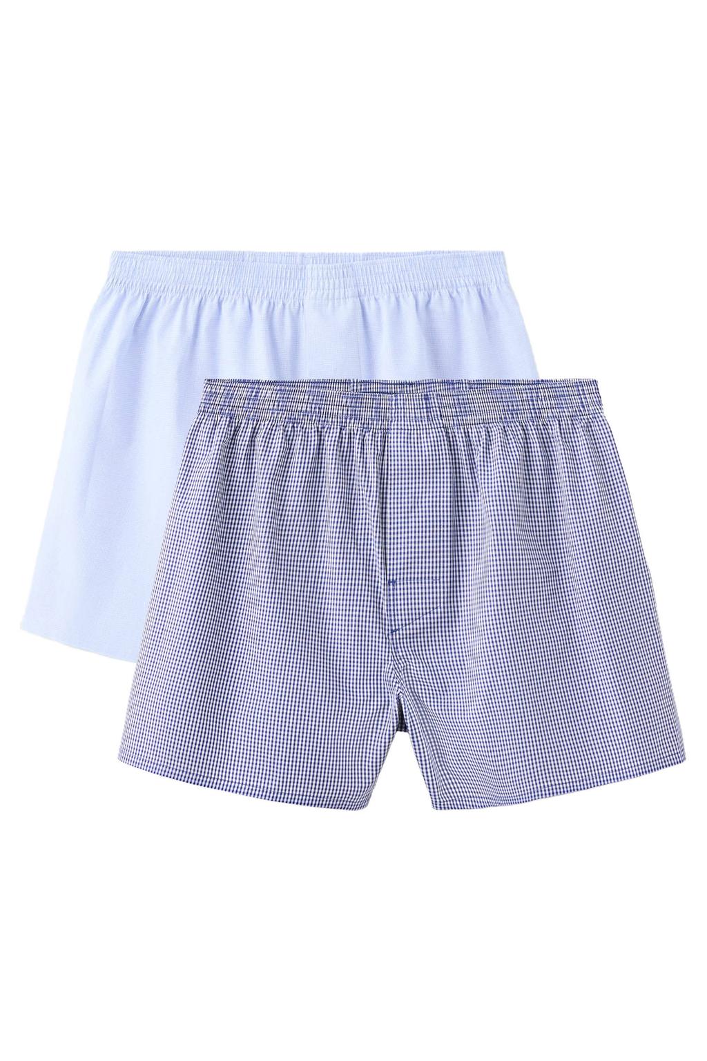 Mango Man wijde boxershorts - lichtblauw/blauw (set van 2)