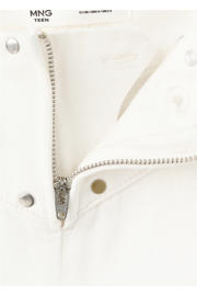 thumbnail: MANGO TEEN low waist wide leg jeans met studs - wit