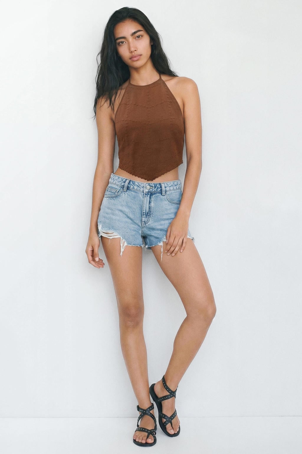 MANGO TEEN denim short - mediumblauw