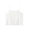 MANGO TEEN cropped spaghettitop met open rug en pailletten - wit
