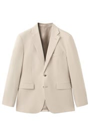thumbnail: Mango Man slim fit gestreept colbert - lichtbeige