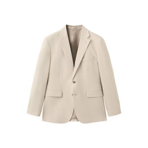 slim fit gestreept colbert - lichtbeige