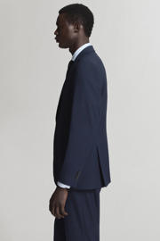 thumbnail: Mango Man viscose slim fit colbert - donkerblauw