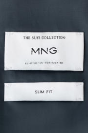 thumbnail: Mango Man viscose slim fit colbert - donkerblauw
