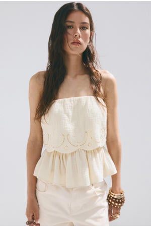 broderie top - beige