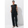 Mango wide leg broek met ceintuur - zwart