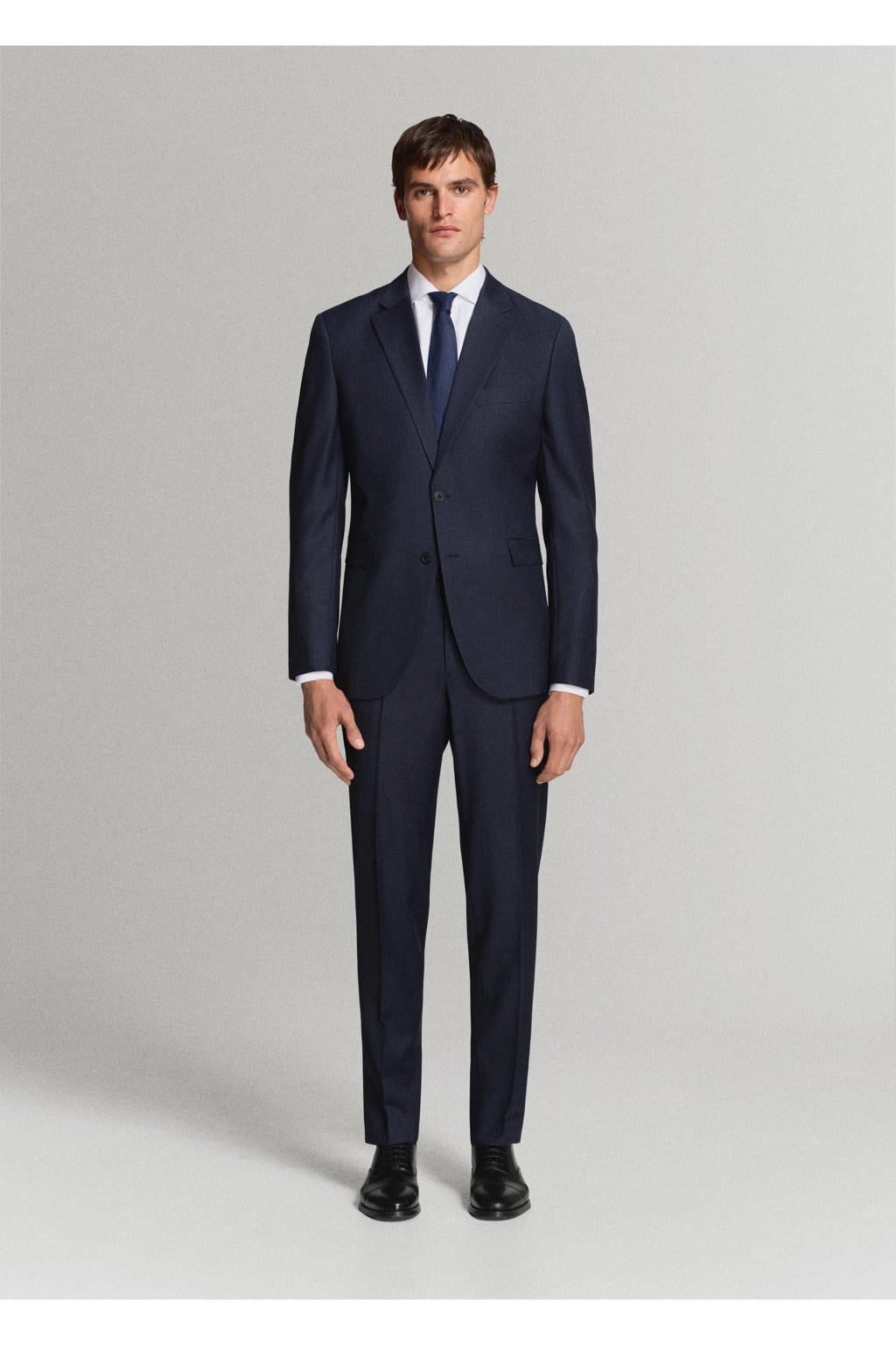 Mango Man wollen pantalon - donkerblauw