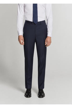 wollen pantalon - donkerblauw